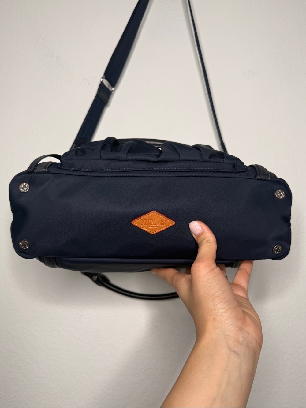 MZ Wallace Bag Nikki Nylon Silver Hardware Navy Size OS - Picture 8 of 15